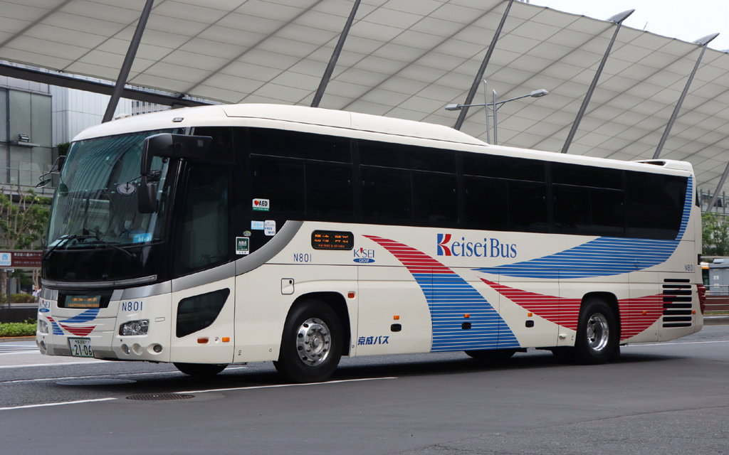 京成バス N801 千葉200か2106: exhaust note.