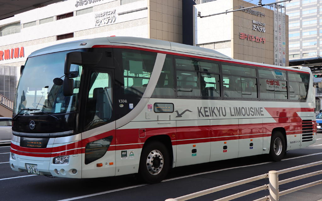 京浜急行バス K3041 品川200か2241: exhaust note.